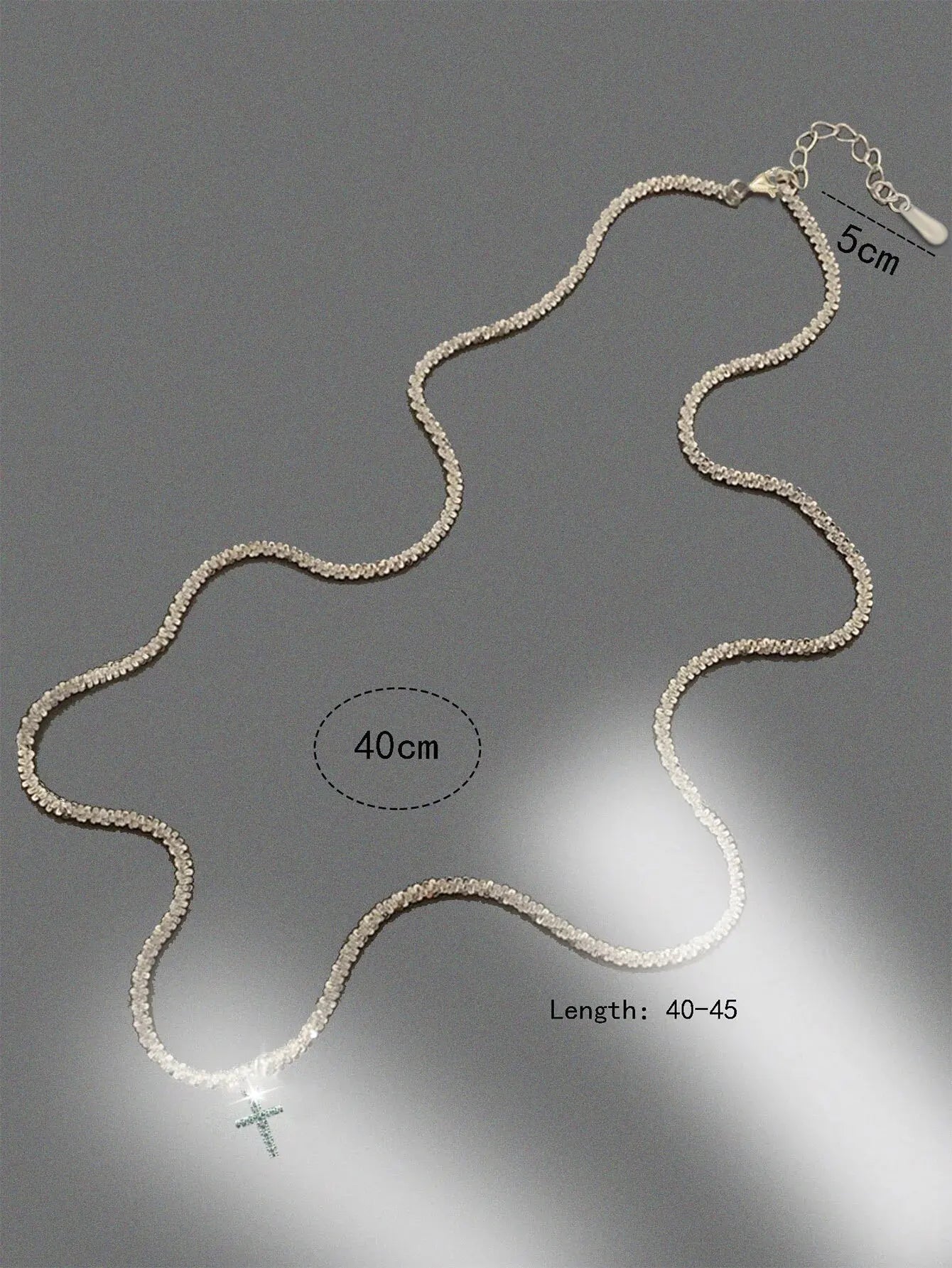 1 PCs Simple Ins Cauliflower Chain Sparkling Cross