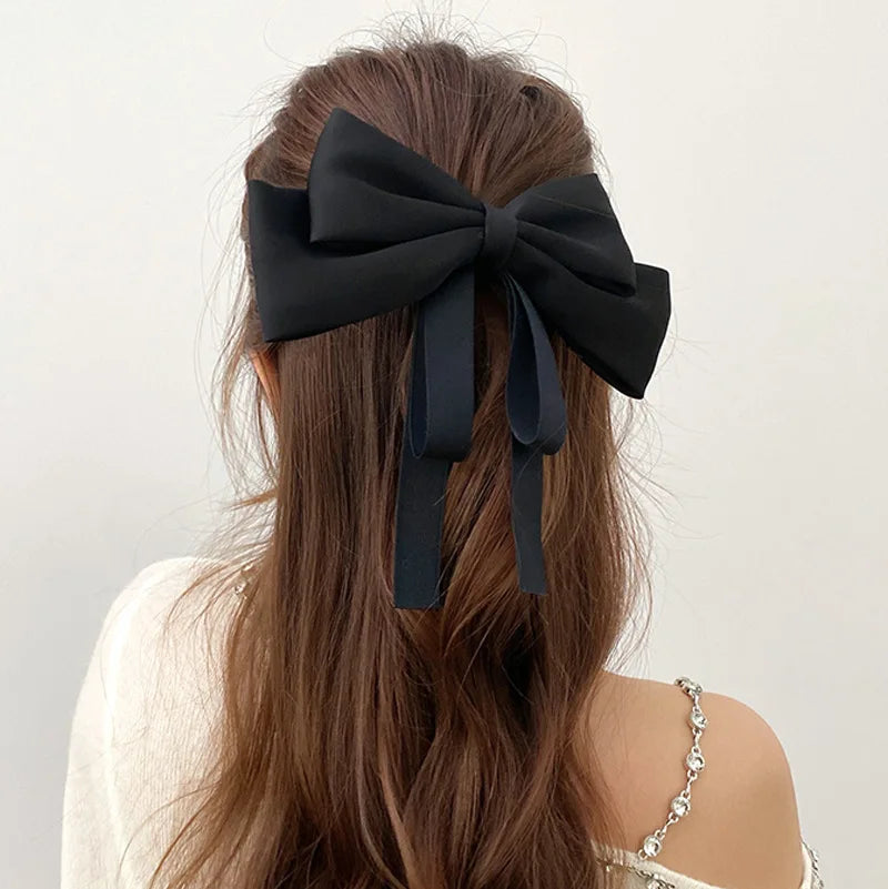 Elegant Satin Bow Hairpin