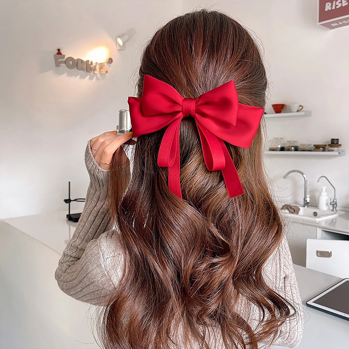 Elegant Satin Bow Hairpin